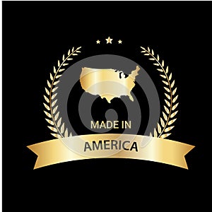 Made in USA badges. proud label stamp, American flag and national symbols, united states of America patriotic emblems set.  us pro
