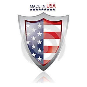 made in usa label. Vector illustration decorative design