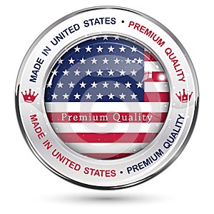 Made in USA, Premium Quality elegant button / label