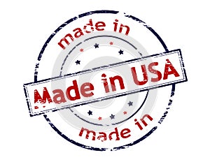 Stamp with text Made in USA