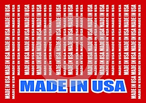 Made in USA text and bar code from same words