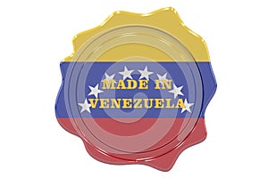 Made in Venezuela seal, stamp