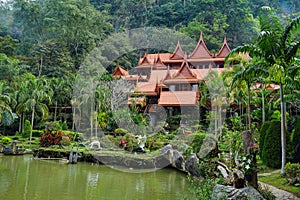 Made from wood Temple Wat Tham Khao Wong