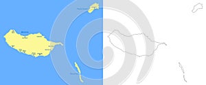 Madeira archipelago map - cdr format