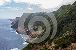 Madeira coastline cliffs Hiking small trail sea