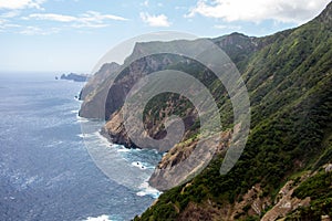 Madeira coastline cliffs Hiking small trail sea