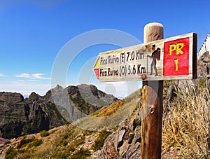 Madeira Island, Mountain Trail Sign