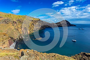 Madeira island ocean and mountains landscape, San Lorenco cape