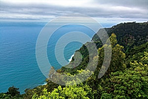 Madeira island ocean and mountains landscape, San Lorenco cape, Portugal