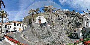 Panoramic view at the St. AntÃ³nio church on Ponta do Sol, a small touristic village in the city of Funchal photo