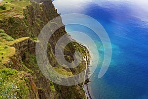 Madeira island, top view from Cabo Girao on southern coastline