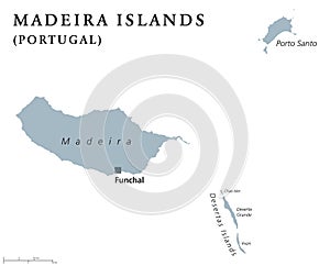 Madeira Islands political map photo