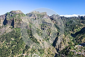 Madeira, Portugal, Nun`s Valley. Mountain scenery, Eira do Serrado