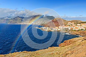 Madeira rainbow landscape