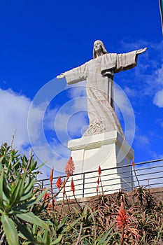 Madeira,Statue of Christ the King in Garajau, Madeira