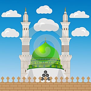 Madina shareef dome two Minaret