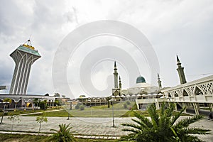 Madinatul Iman Mosque, the biggest mosque in Balikpapan City, East Kalimantan, Indonesia.