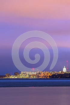 Madison panorama across Lake Monona photo