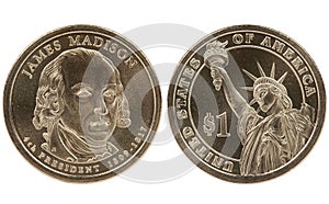 Madison Presidential dollar coin