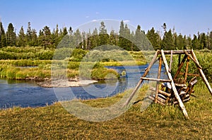 Madison river near West Yellowstone, USA