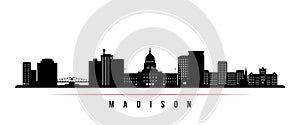 Madison skyline horizontal banner. photo