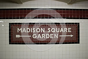 The Madison Square Garden Subway Station, NYC photo