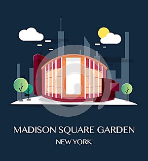 Madison Square Garden.Vector Illustration. photo