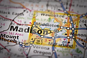 Madison, Wisconsin on map