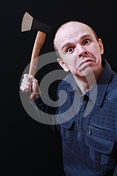 Madman with axe
