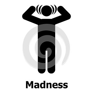 Madness icon, simple style