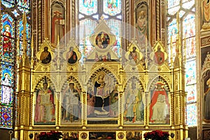 Madonna with the Child and the four Doctors of the Church - Polyptych of the high altar in the Basilica di Santa Croce in Florence