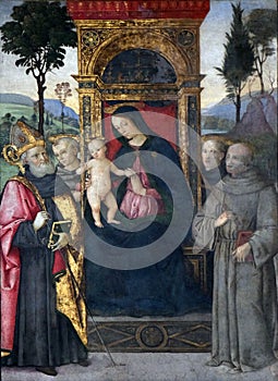 Madonna with the Child and saints photo