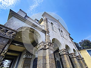 Madonna del Caravaggio old abbey church Liguria Recco Italy photo