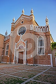 Madonna dell’Orto church in Venice, Italy is in the Cannaregio area, and contains works by the Renaissance artist Tintoretto.