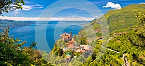 Madonna di Montecastello hermitage above Lago di Garda photo