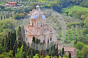 Madonna di San Biagio church near Montepulciano, Tuscany Italy