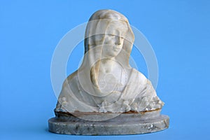 Madonna marble statuette photo