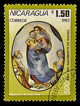 Madonna Sistina post stamp