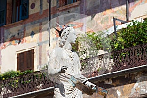 Madonna Verona in Piazza delle Erbe - Italy