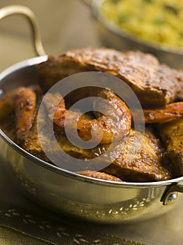 Madras Fish Curry with Vegetable Pilau rice photo