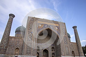Madrasa Shir Doh at The Registan Ensemble, Samarkand, Uzbekistan photo