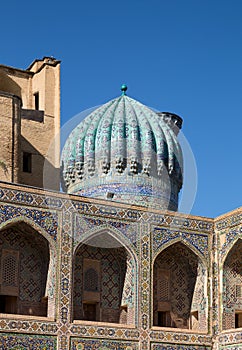 Madrasah Sher-Dor. Detail of the facade