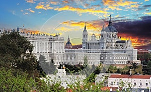 Madrid, Almudena Cathedral and Royal Palace photo