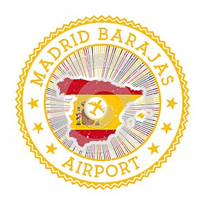 Madrid Barajas Airport stamp.