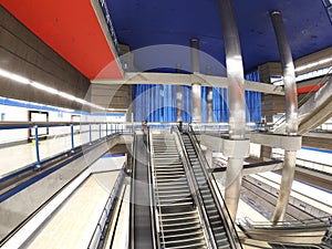 Madrid chamartin metro station view photo