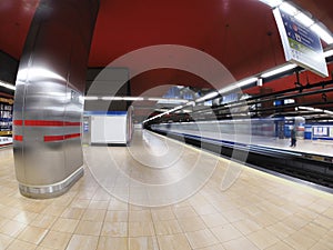 Madrid chamartin metro station view photo