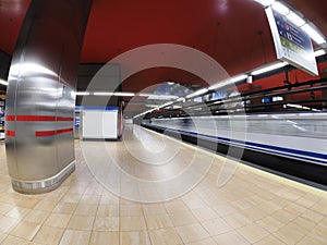 Madrid chamartin metro station view photo