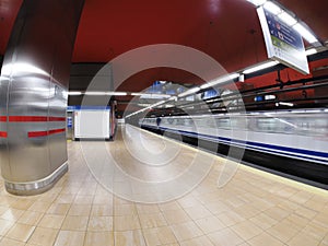 Madrid chamartin metro station view photo