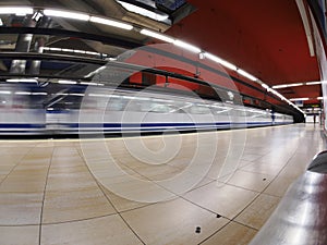 Madrid chamartin metro station view photo