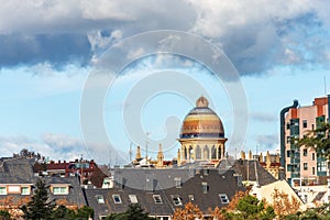 Madrid Cityscape and Dome of the Church of Saint Theresa and Saint Joseph